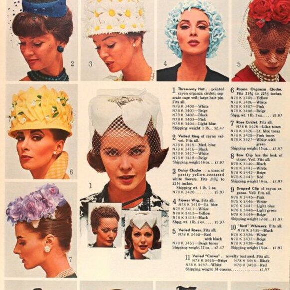 1950's Fascinator hat by Coralie - Picture 8 of 17